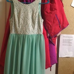 Mint green dress